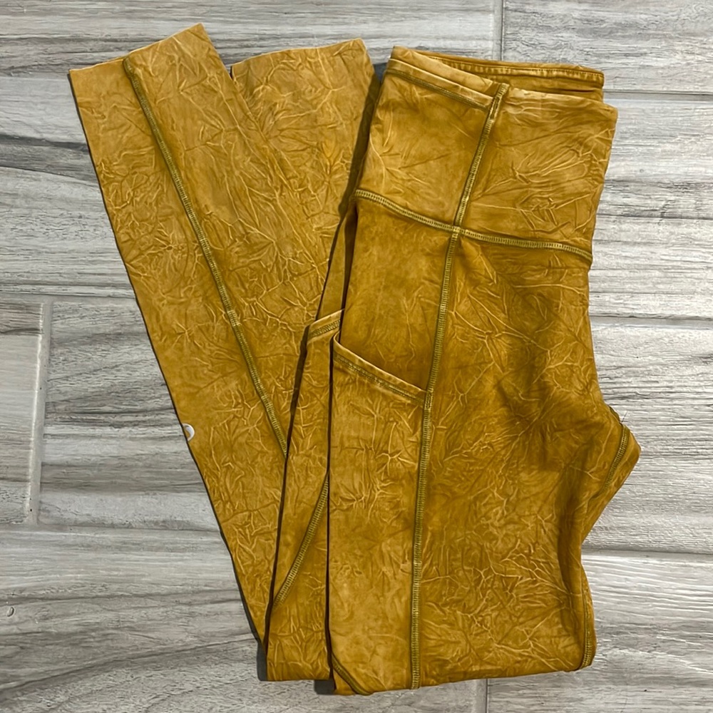 Lululemon Fast and Free 25” Ice Washed Spiced Bronze Size 4